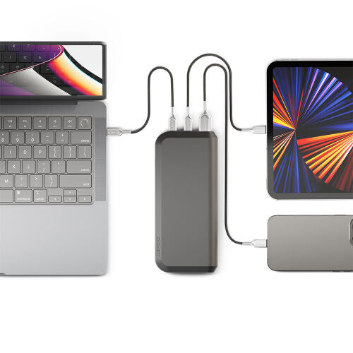Power bank da 65w 2 porte USB-C/1 porta USB-A Chargeup Pro Series 20K Laptop