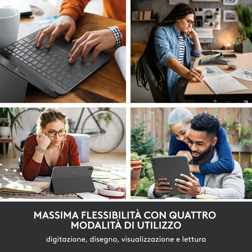 Custodia tastiera Combo Touch per iPad (10th gen - Grigio