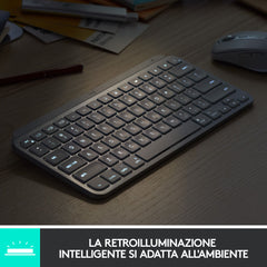 Tastiera Wireless MX Keys Mini Logitech - Grigio chiaro