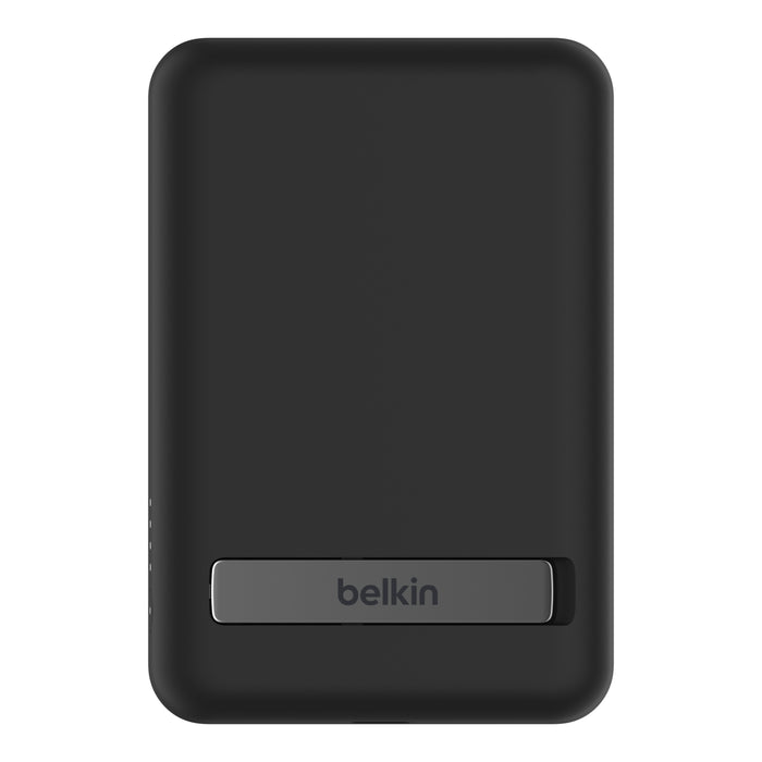 Batteria esterna Powerbank wireless magnetica 5K + supporto - Nero