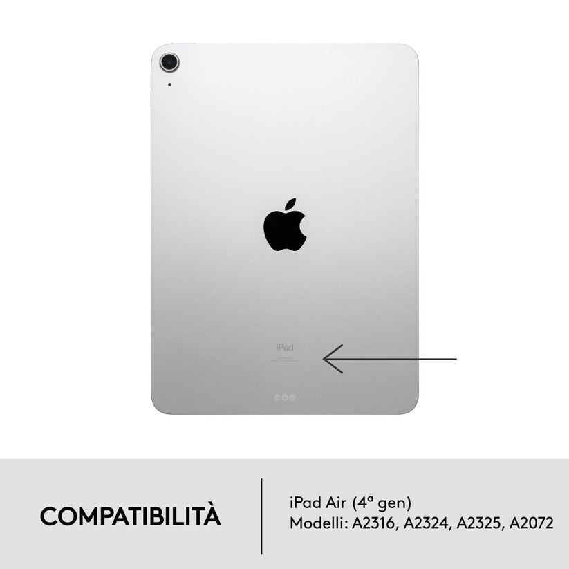 Custodia tastiera Combo Touch iPad Air (4/5a Gen.) - Grigio