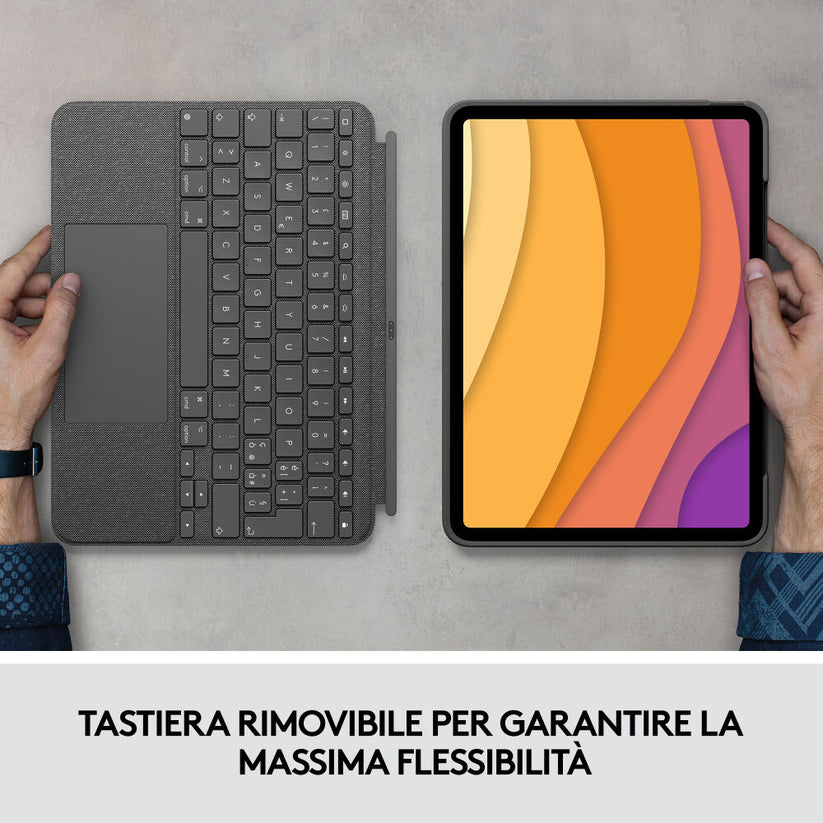 Custodia tastiera Combo Touch iPad Air (4/5a Gen.) - Grigio