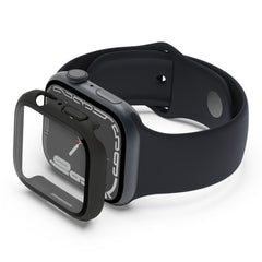 Proteggi schermo + bumper TemperedCurve 2 in 1 per Apple Watch Series 9/8/7/6/5/4/SE con cassa 44/45mm