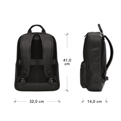 Zaino Fredensborg in Pelle per Laptop fino a 16" - Nero