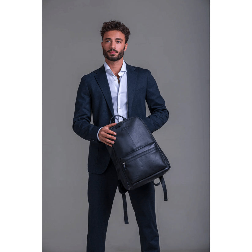 Zaino Fredensborg in Pelle per Laptop fino a 16" - Nero