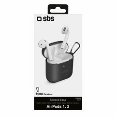 Custodia in silicone per AirPods 1/2 - Nero