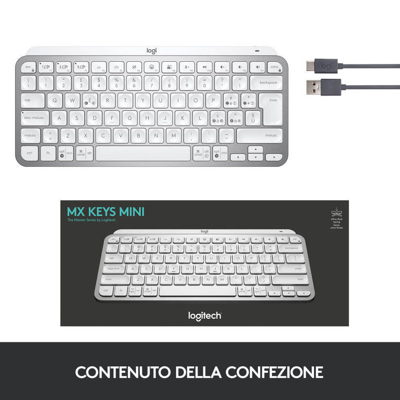 Tastiera Wireless MX Keys Mini - Grigio