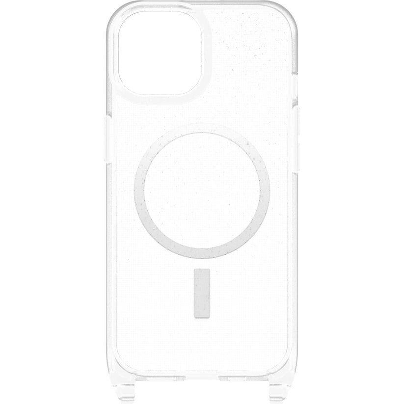 Custodia con Laccetto Magsafe iPhone 15 - Glitter/Trasparente