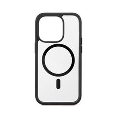 Custodia Jump ultra-protettiva con magnete per iPhone 15 Pro - Trasparente/Nero