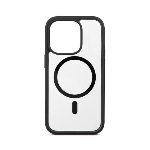 Custodia Jump ultra-protettiva con magnete per iPhone 15 Pro - Trasparente/Nero