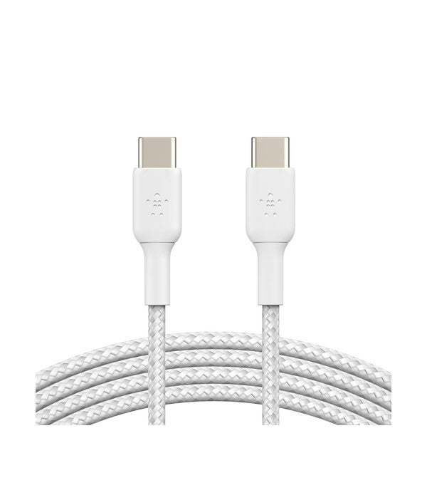 Cavo Intrecciato Pvc Usb-C To Usb-C 1m Twin Pack - Bianco