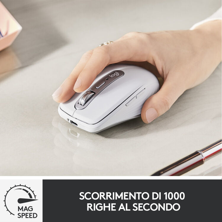 Mouse Wiriless MX Anywhere 3 per Mac - Grigio