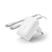 Caricabatterie Da Parete Con Pps Porta Usb-C Pd 30w 1m Pvc C-C - Bianco