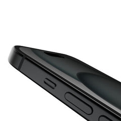Pellicola Privacy in Vetro iPhone 15 con supporto per l’installazione incluso