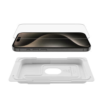 Pellicola in Vetro UltraGlass 2 iPhone 15 Pro con supporto per l’installazione incluso