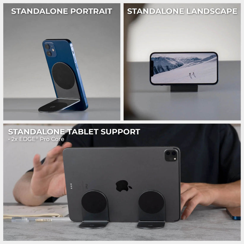 EDGE Pro Core Stand magnetico per iPhone e iPad - Grigio