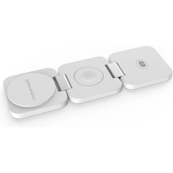 Cubenest 3in1 E310 - Caricabatterie Wireless Magnetico Pieghevole Bianco 20W