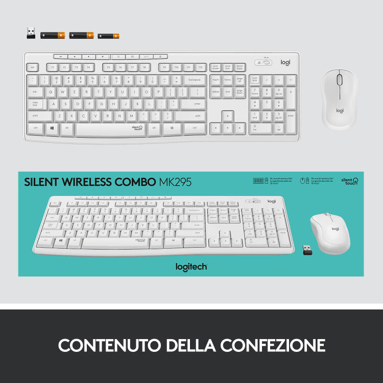 Kit Tastiera e mouse wireless MK270 - Bianco