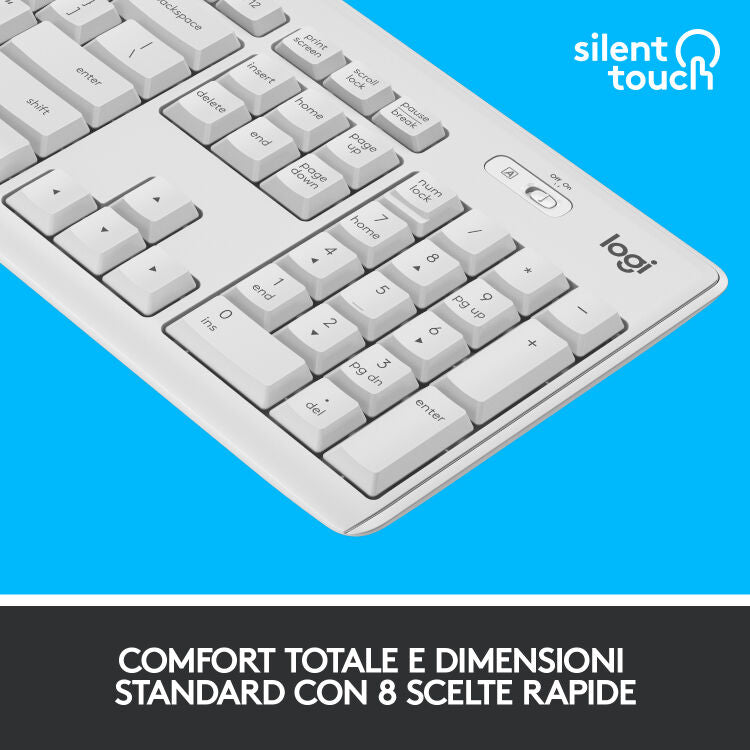 Kit Tastiera e mouse wireless MK270 - Bianco