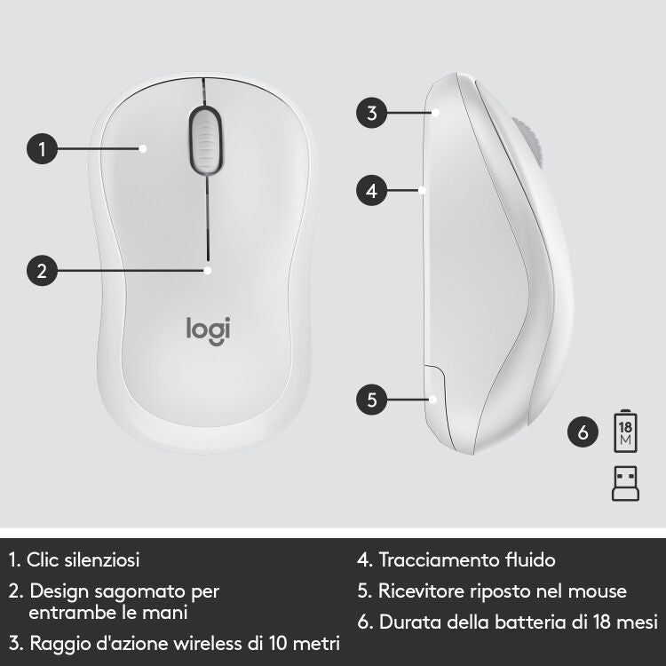 Kit Tastiera e mouse wireless MK270 - Bianco