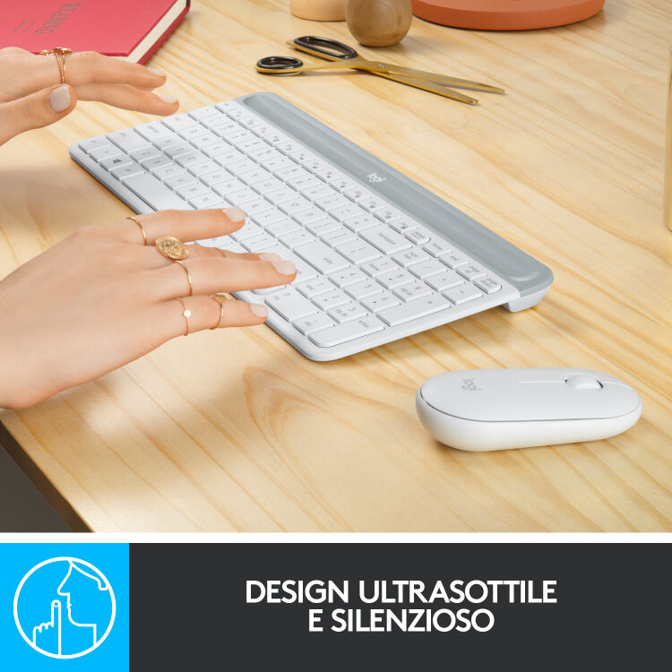 Kit Tastiera e mouse wireless MK470 - Bianco