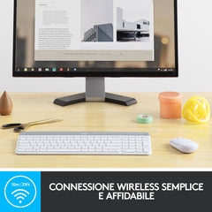 Kit Tastiera e mouse wireless MK470 - Bianco