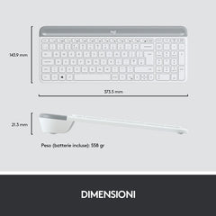 Kit Tastiera e mouse wireless MK470 - Bianco