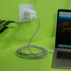 Cavo di ricarica e trasferimento Tunit da USB-C a connettore USB-C 240W 2m - Titanio bianco