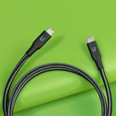 Cavo di ricarica e trasferimento Tunit da USB-C a connettore USB-C (USB4 40Gbps 240W) 2m - Titanio nero