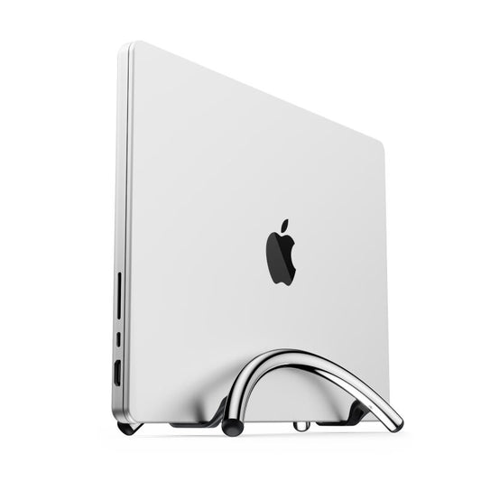 Supporto verticale da scrivania cromato BookArc Flex di Twelve South per MacBook