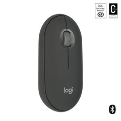 Mouse Pebble 2 M350s Ambidestro RF senza fili + Bluetooth Ottico 4000 DPI - Grafite