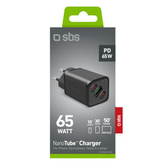 Caricatore GaN da 65 Watt con Power Delivery - Nero