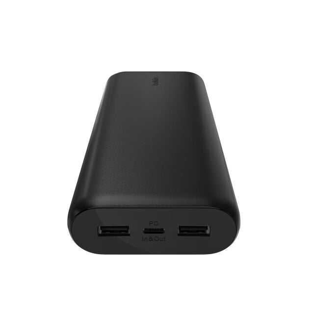 Powerbank 20K compatto con 3 porte e PD da 20W - Nero