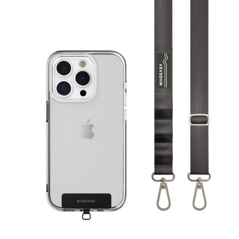 Tracolla 20mm + Gancio per iPhone - Grigio Cemento