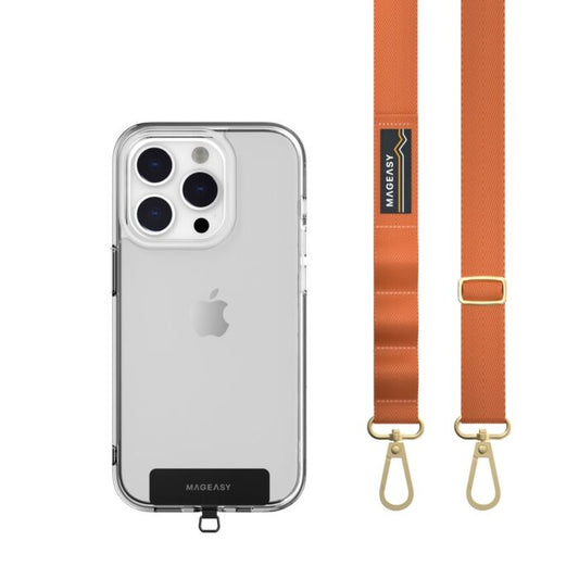 Tracolla 20mm + Gancio per iPhone - Arancione