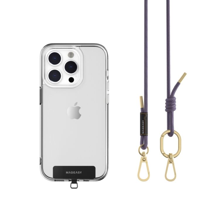Tracolla 6mm + Gancio per iPhone - Viola