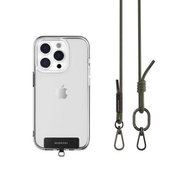 Tracolla 6mm + Gancio per iPhone - Verde Militare