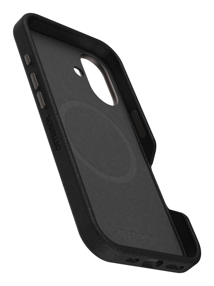 Custodia Symmetry Pelle di Cactus per iPhone 16 - Nero