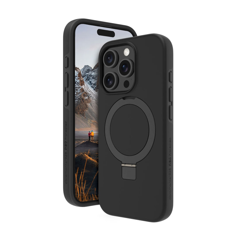 Custodia Iceland Ultra MagSafe con anello per iPhone 16 Pro - Nero