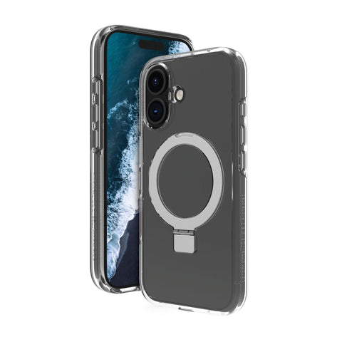 Custodia Iceland Ultra MagSafe con anello per iPhone 16 Plus - Trasparente