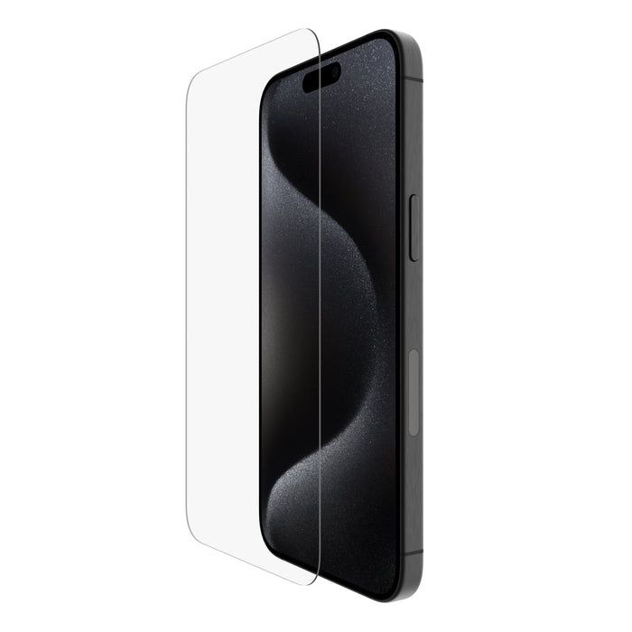 Proteggi schermo UltraGlass 2 antimicrobico per iPhone 16 Pro Max con supporto per l’installazione incluso