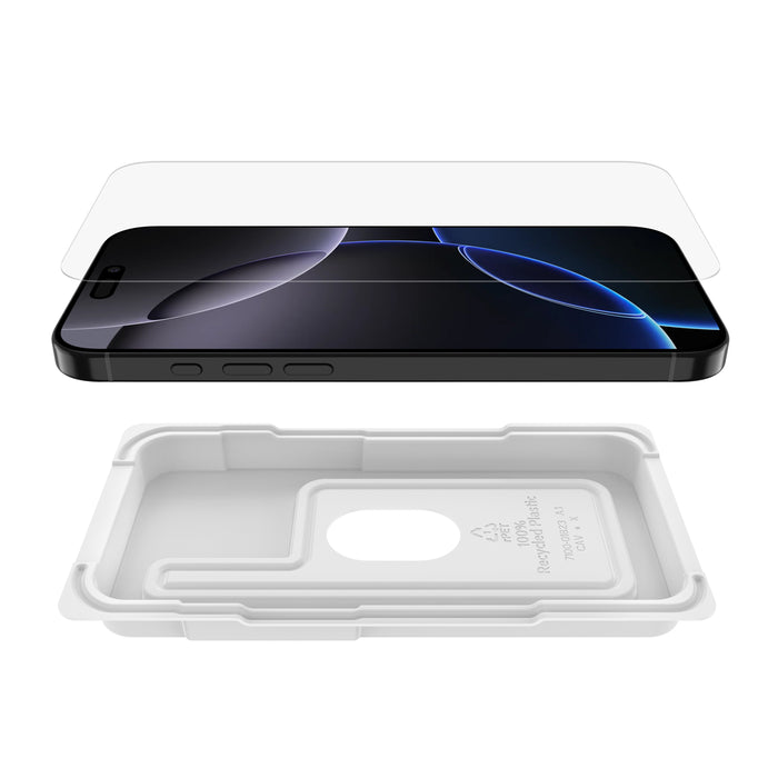 Proteggi schermo UltraGlass 2 antimicrobico per iPhone 16 Pro Max con supporto per l’installazione incluso