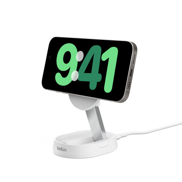 BoostCharge Pro Supporto di ricarica wireless magnetica convertibile con Qi2 (15 W) - Bianco