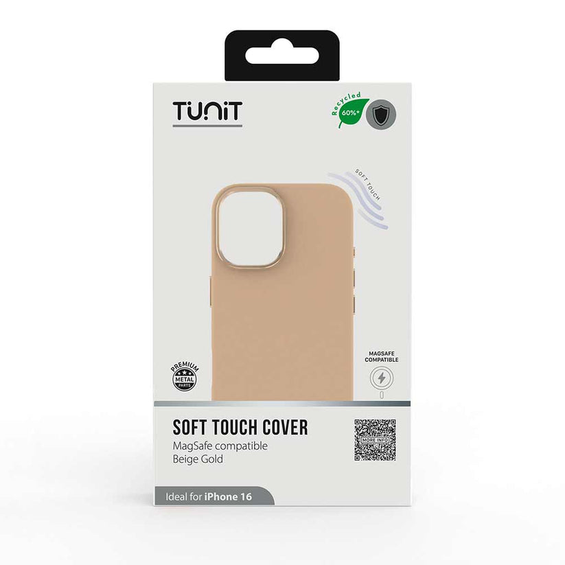 Cover Tunit Soft Touch per iPhone 16 compatibile MagSafe - Beige