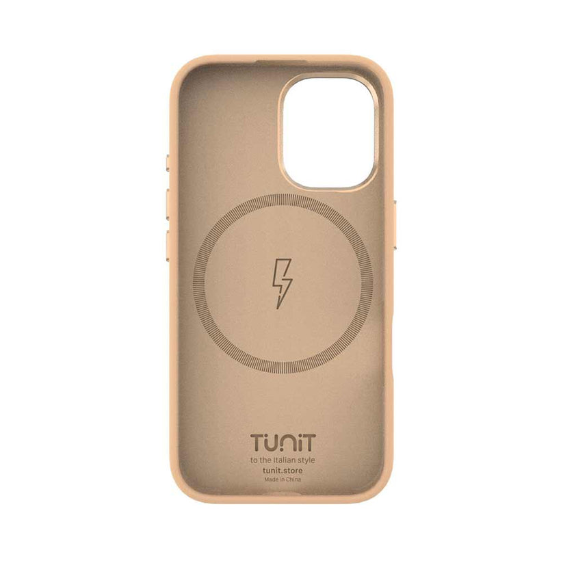 Cover Tunit Soft Touch per iPhone 16 compatibile MagSafe - Beige