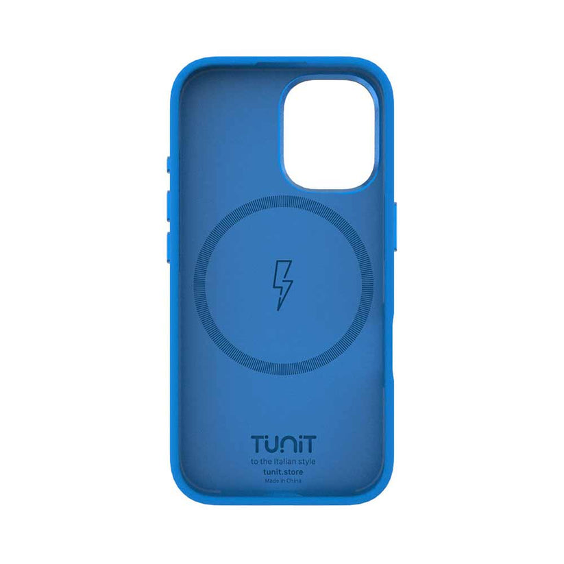 Cover Tunit Soft Touch per iPhone 16 compatibile MagSafe - Blu