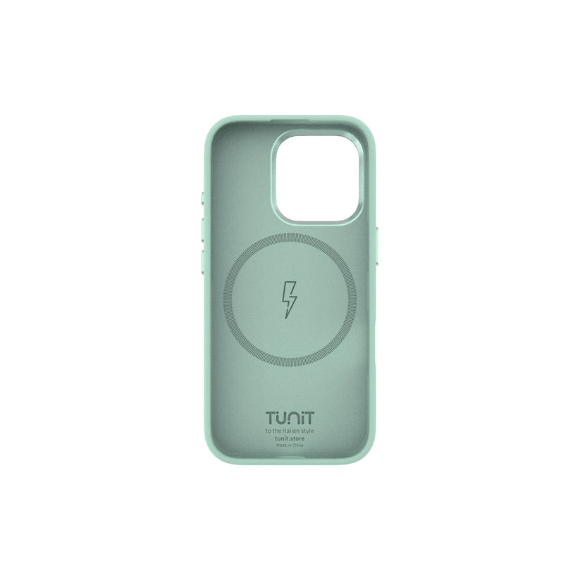 Cover menta per iPhone 16 Pro Tunit Soft Touch compatibile con MagSafe