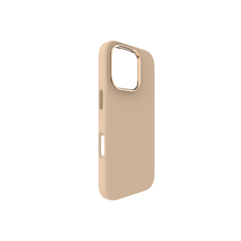 Cover beige per iPhone 16 Pro Tunit Soft Touch compatibile con MagSafe