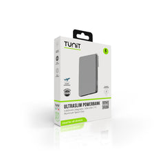 PowerBank Tunit in alluminio grigio siderale da 5.000 mAh con Power Delivery fino a 20W