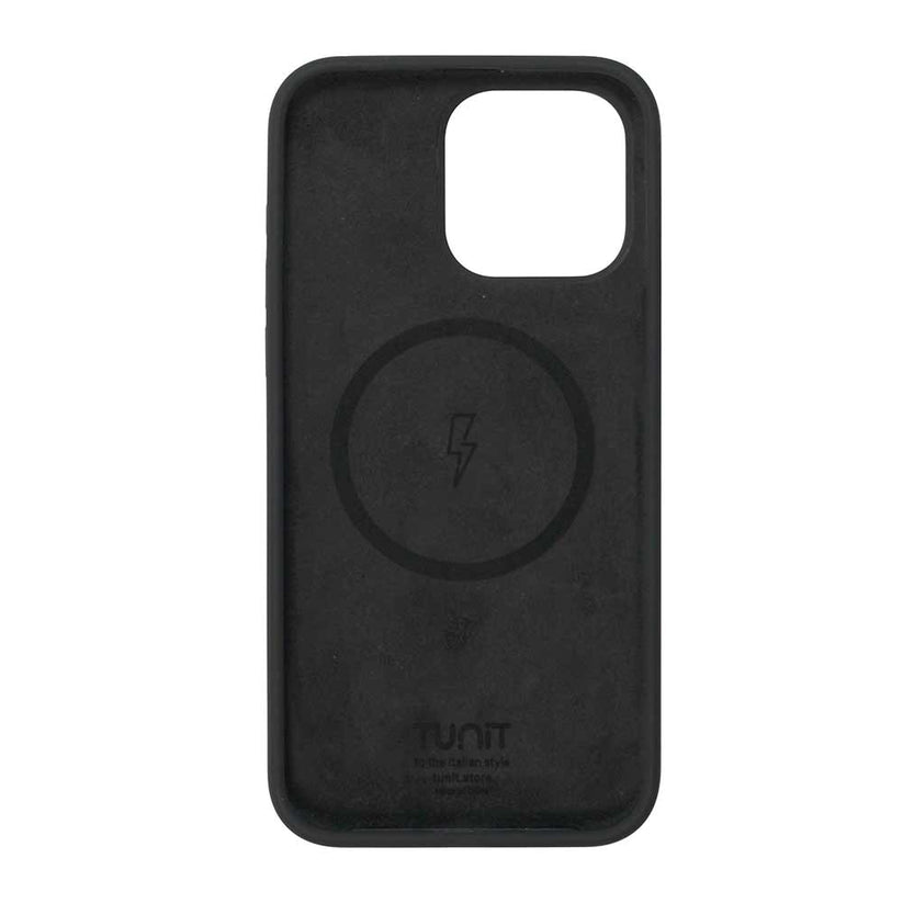 Custodia Tunit in silicone nero compatibile MagSafe per iPhone 15 Pro Max
